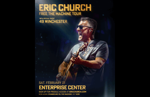 Win ’em Before You Can Buy ’em-  Eric Church with Special Guest 49 Winchester “Free the Machine” Tour Tickets